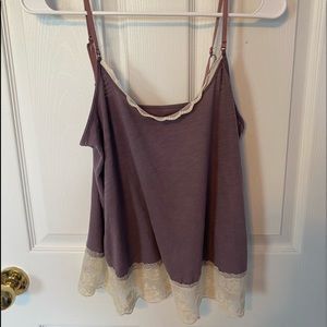 American Eagle - Purple with cream lace trim